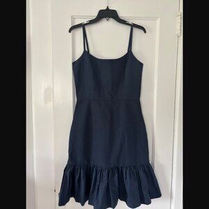 Kate Spade Drop Waist Exposed Zipper Spaghetti Strap Dress